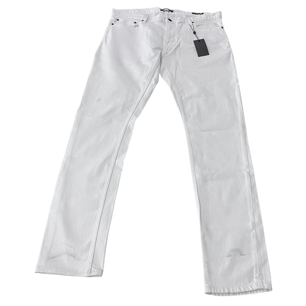 JOHN VARVATOS Mens Skinny White Denim Jeans Size 36 NWT $228